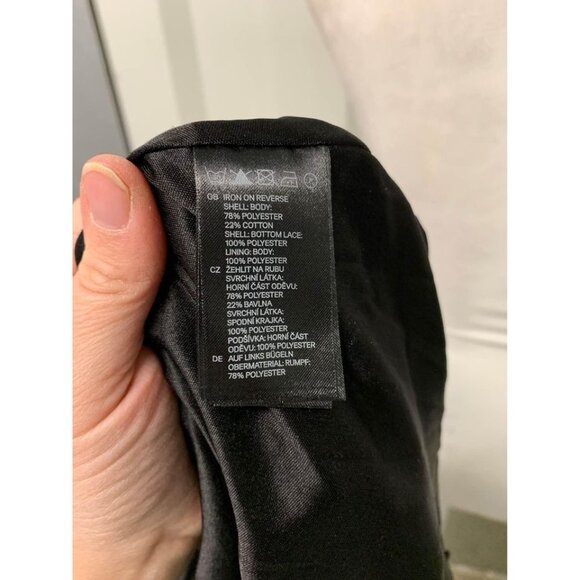 Divided By H&M Black Lace Overlay Lined Dress Size 4 - Picture 6 of 6